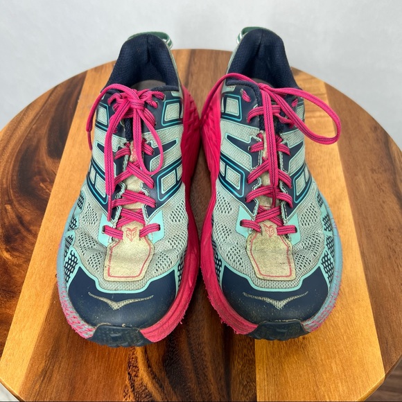 Hoka One One Speedgoat Pink Blue Women's Lace Up Athletic Shoes Size 9.5 - Picture 7 of 12